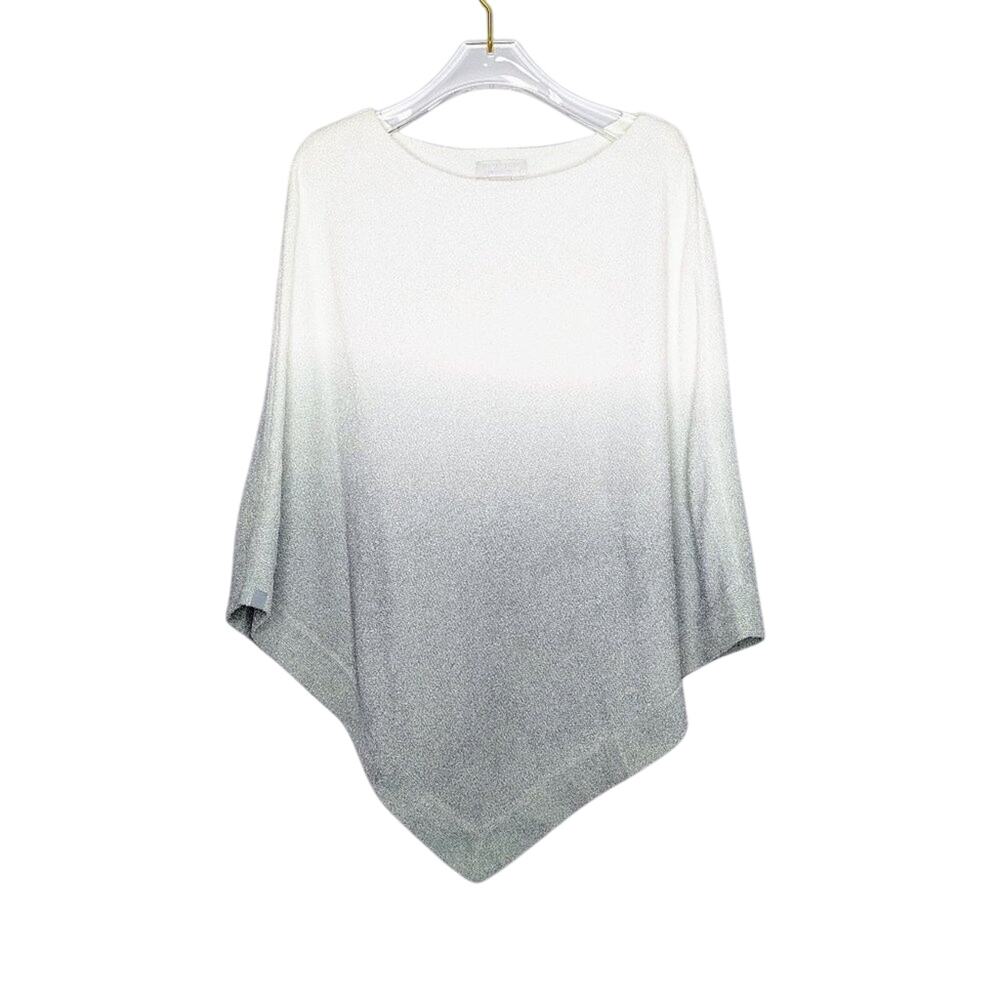 Barefoot Dreams Sea Green Cozy Chic Poncho Ombre Dyed Asymmetrical Cut One Size
